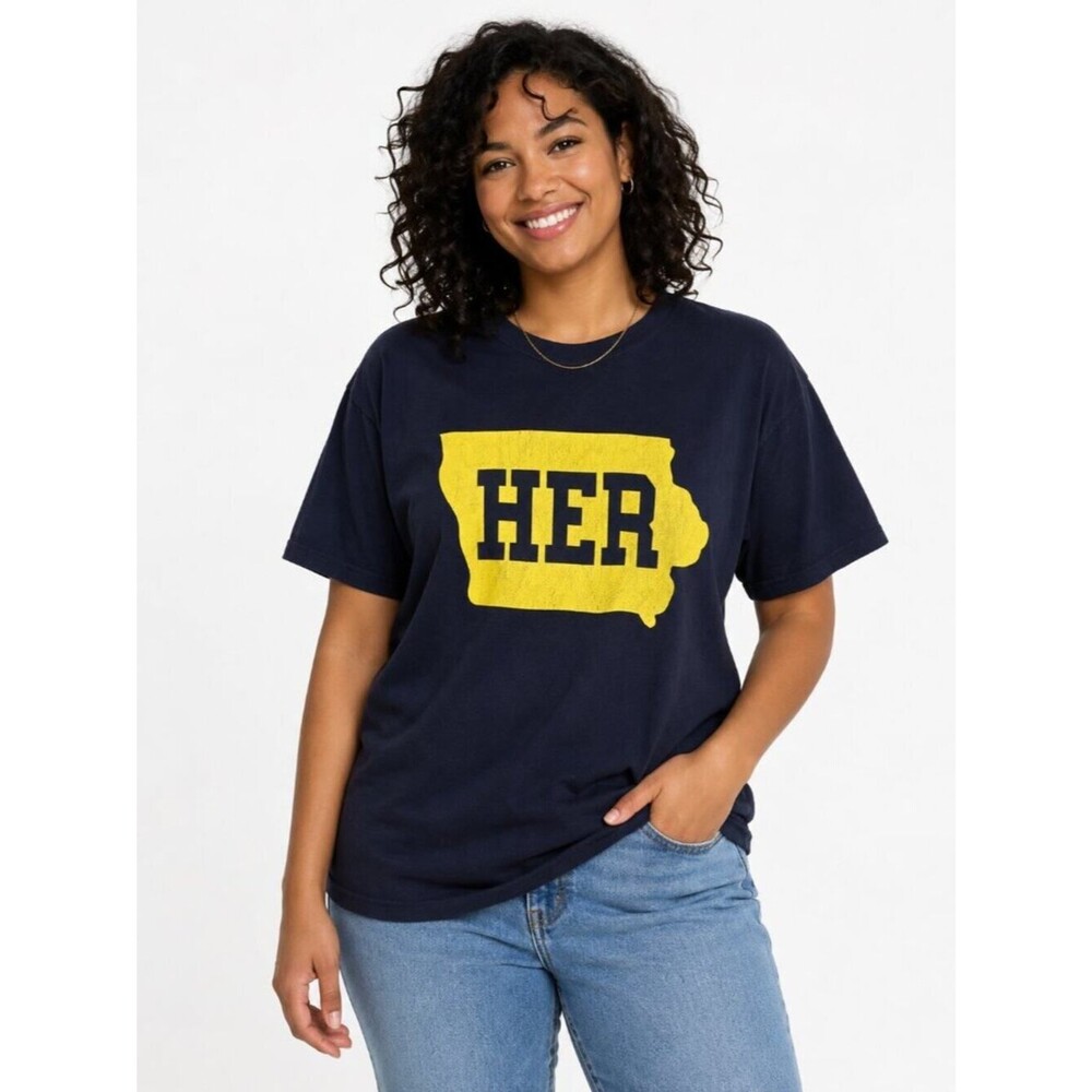 Caitlin Clark Iowa Hawkeyes HER Comfort Colors Graphic Tee Size L